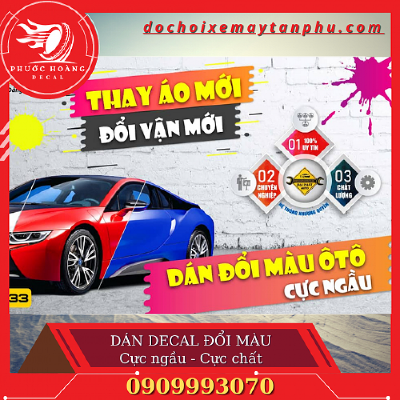 Bảng giá Dán Decal Đổi Màu Xe Ô tô Đẹp 2022