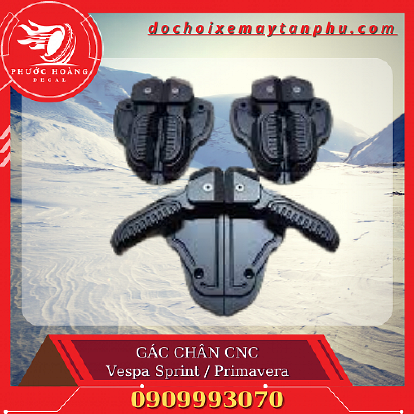 Gác chân cnc cao cấp , lắp cho vespa sprint và primavera